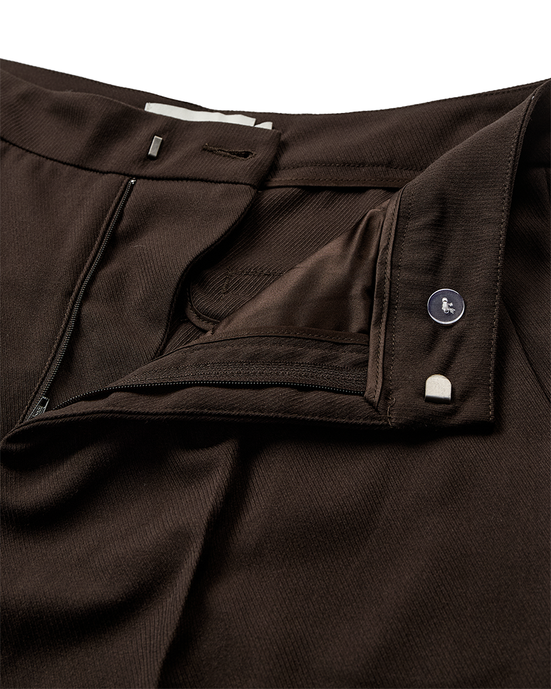 CMTAILOR - HIGH-WAISTED PANTS IN BROWN