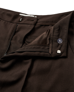 CMTAILOR - HIGH-WAISTED PANTS IN BROWN
