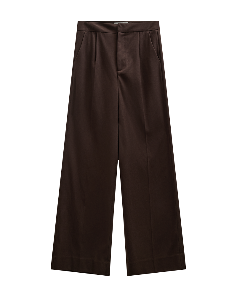 CMTAILOR - HIGH-WAISTED PANTS IN BROWN