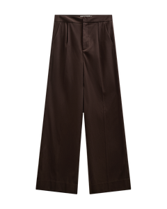 CMTAILOR - HIGH-WAISTED PANTS IN BROWN