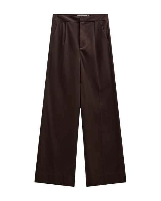 CMTAILOR - HIGH-WAISTED PANTS IN BROWN