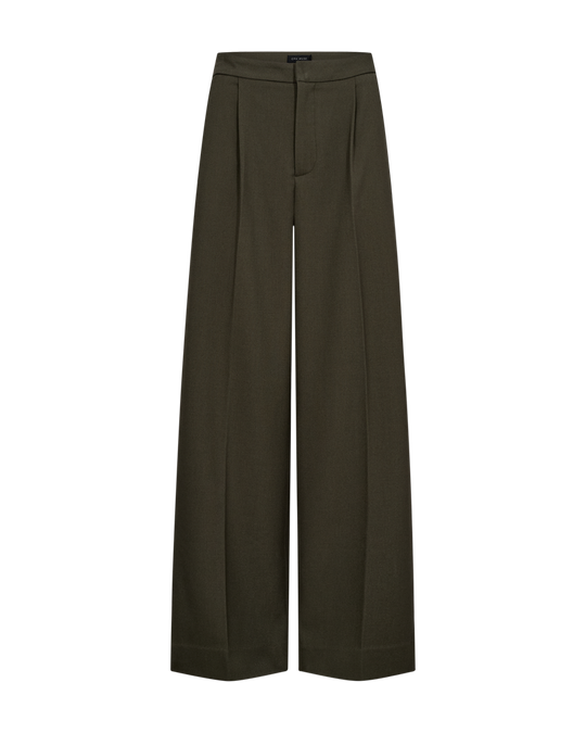 CMTAILOR - HIGH-WAISTED WIDE-LEG PANTS IN GREEN