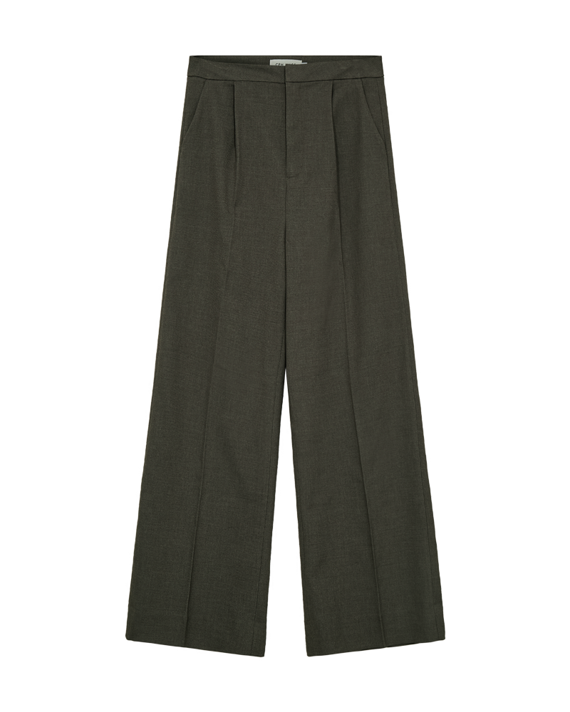 CMTAILOR - HIGH WAISTED TROUSERS WITH WIDTH IN GREEN