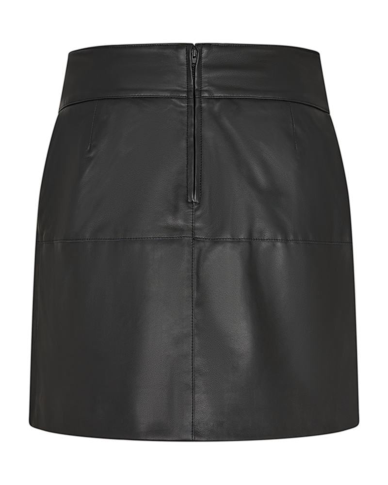 Cmroyal - leren rok in zwart
