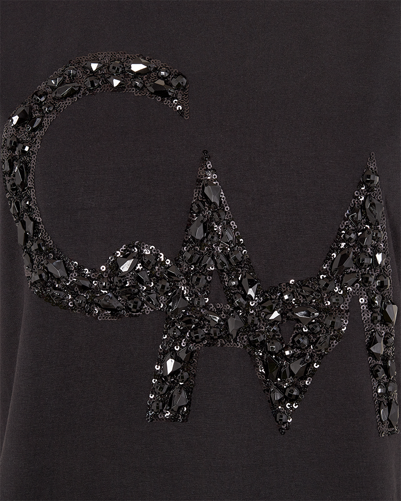 Cmvela - t -shirt met logo in zwart