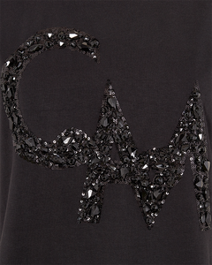 Cmvela - t -shirt met logo in zwart