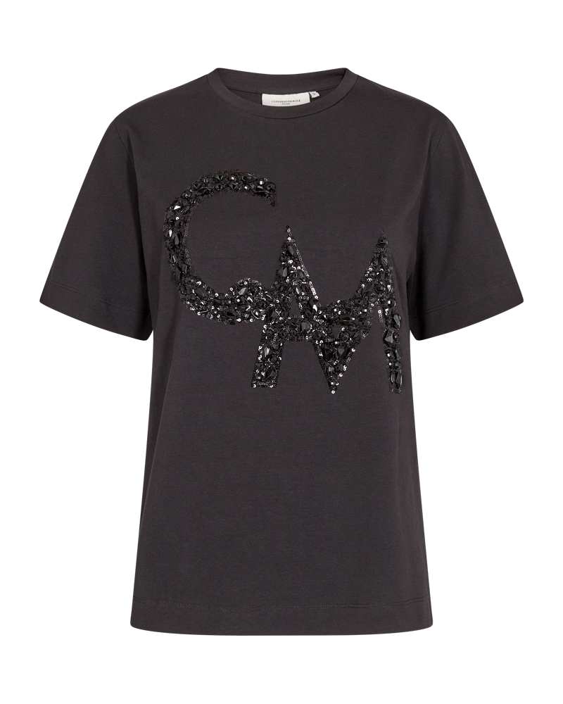 Cmvela - t -shirt met logo in zwart