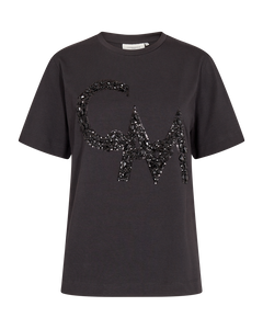 Cmvela - t -shirt met logo in zwart