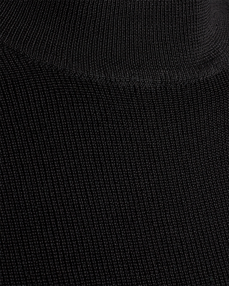 Cmnatacha - rib gebreide blouse in zwart