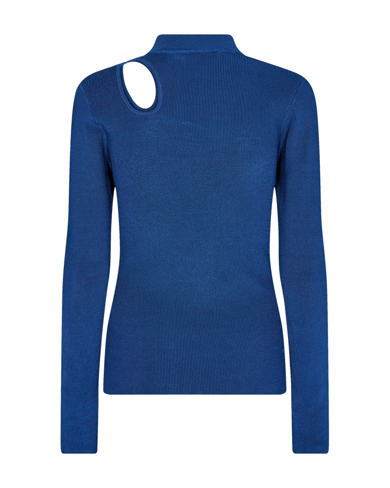 Cmnatacha - rib gebreide blouse in blauw