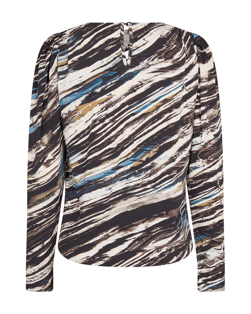 Cmvita - blouse met patroon in zwart