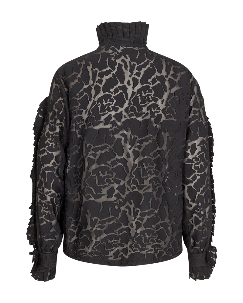 CMVALLIS - SHIRT WITH PATTERN IN BLACK