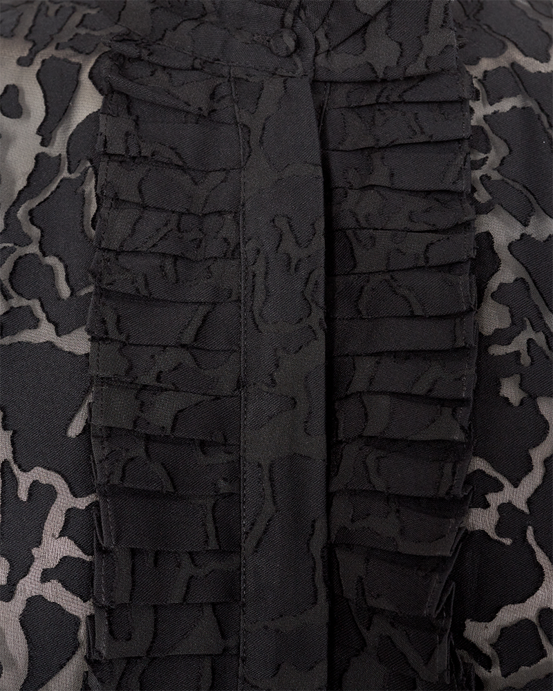 CMVALLIS - SHIRT WITH PATTERN IN BLACK