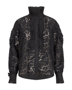 CMVALLIS - SHIRT WITH PATTERN IN BLACK