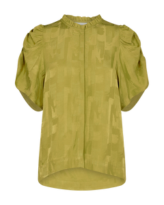 CMMARYLINA - BLOUSE WITH RUFFLES IN GREEN