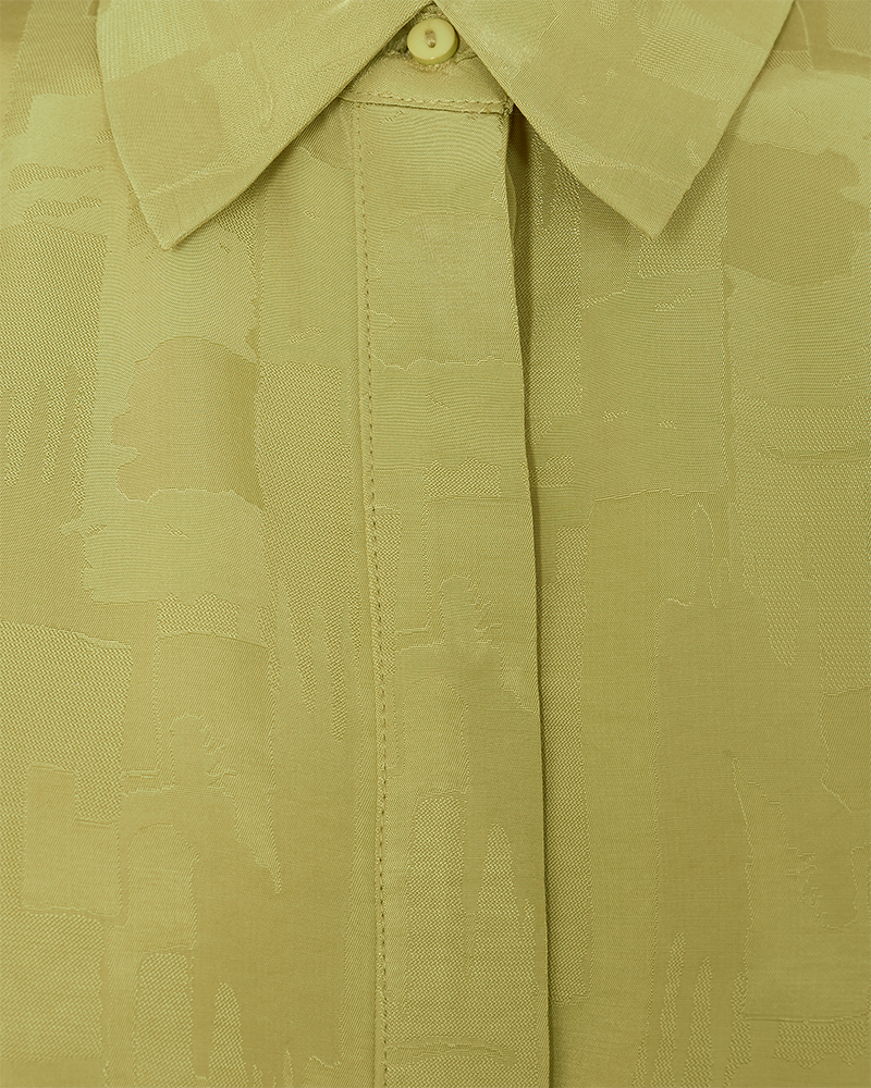 CMMARYLINA - DRESS WITH PATTERN IN GREEN
