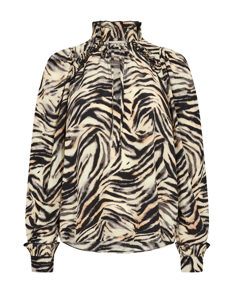 CMFRILL - SHIRT WITH PRINT IN BLACK AND GREY