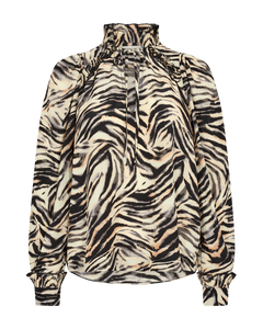 CMFRILL - SHIRT WITH PRINT IN BLACK AND GREY