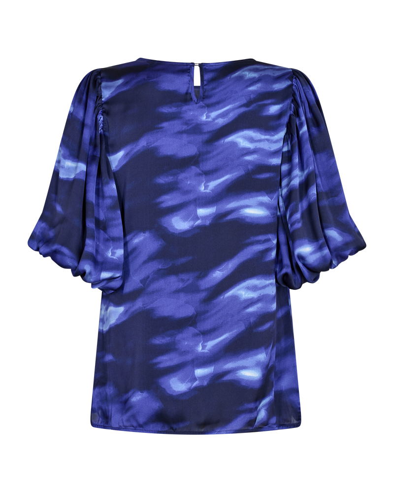 Cmmae - blouse met afdrukken in zwart en blauw