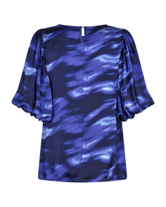 Cmmae - blouse met afdrukken in zwart en blauw