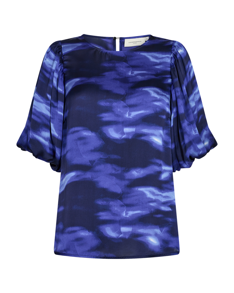 Cmmae - blouse met afdrukken in zwart en blauw