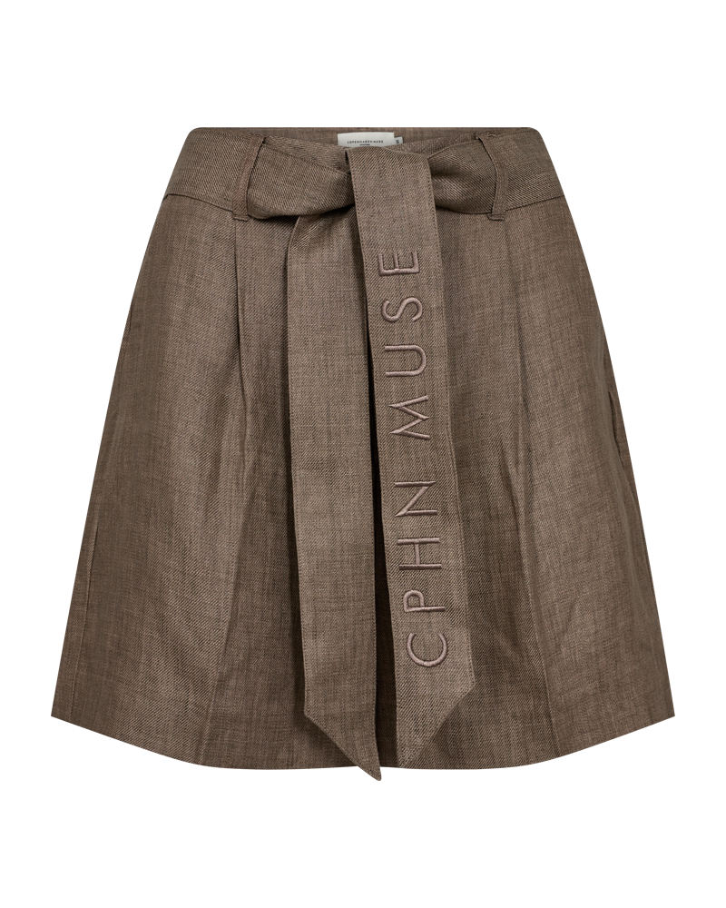 Cmnature - linnen shorts in bruin