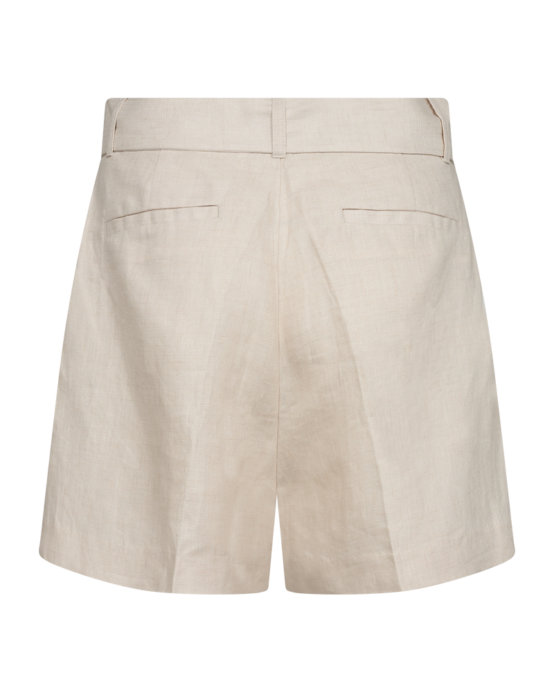 Cmnature - linnen shorts in beige, gebroken wit