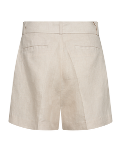 Cmnature - linnen shorts in beige, gebroken wit