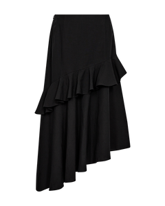 CMNATU - SKIRT IN LINEN BLEND IN BLACK