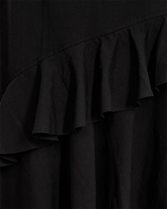 CMNATU - SKIRT IN LINEN BLEND IN BLACK