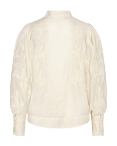 CMTHILDE - SHIRT WITH FLORAL PRINT IN WHITE,OFF-WHITE
