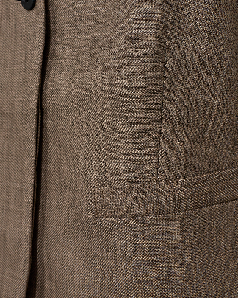CMNATURE - LINEN WAISTCOAT IN BROWN