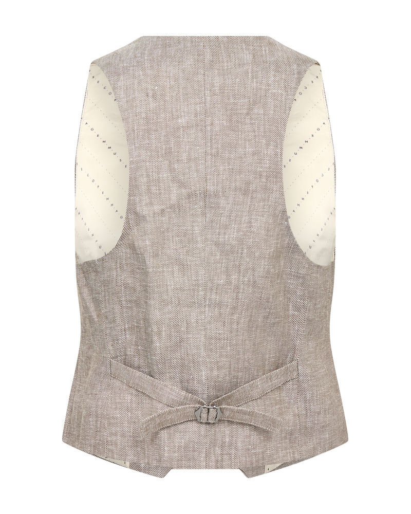 Cmnature - linnen vest in beige