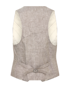 Cmnature - linnen vest in beige