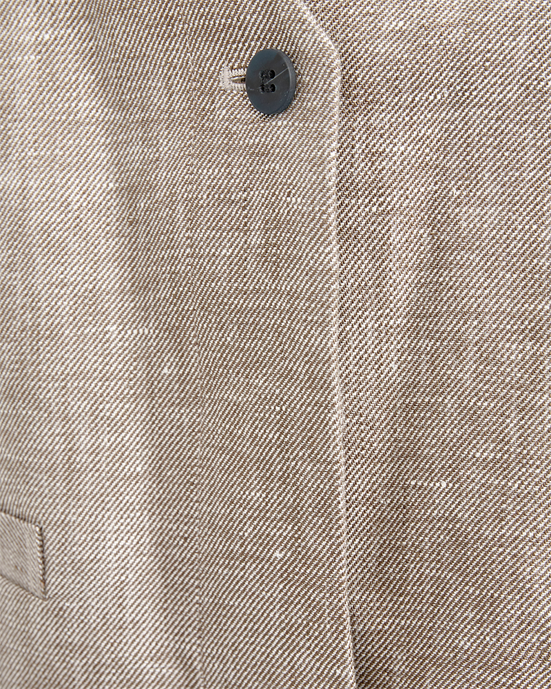 Cmnature - linnen vest in beige