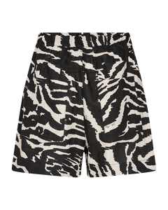 Cmlinen - Linnen shorts in zwart en grijs