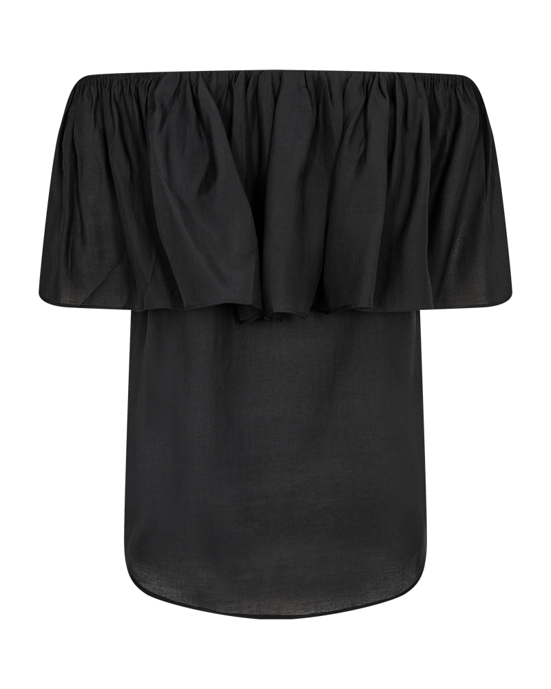 Cmmolly - blouse met ruches in zwart