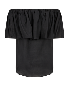 Cmmolly - blouse met ruches in zwart