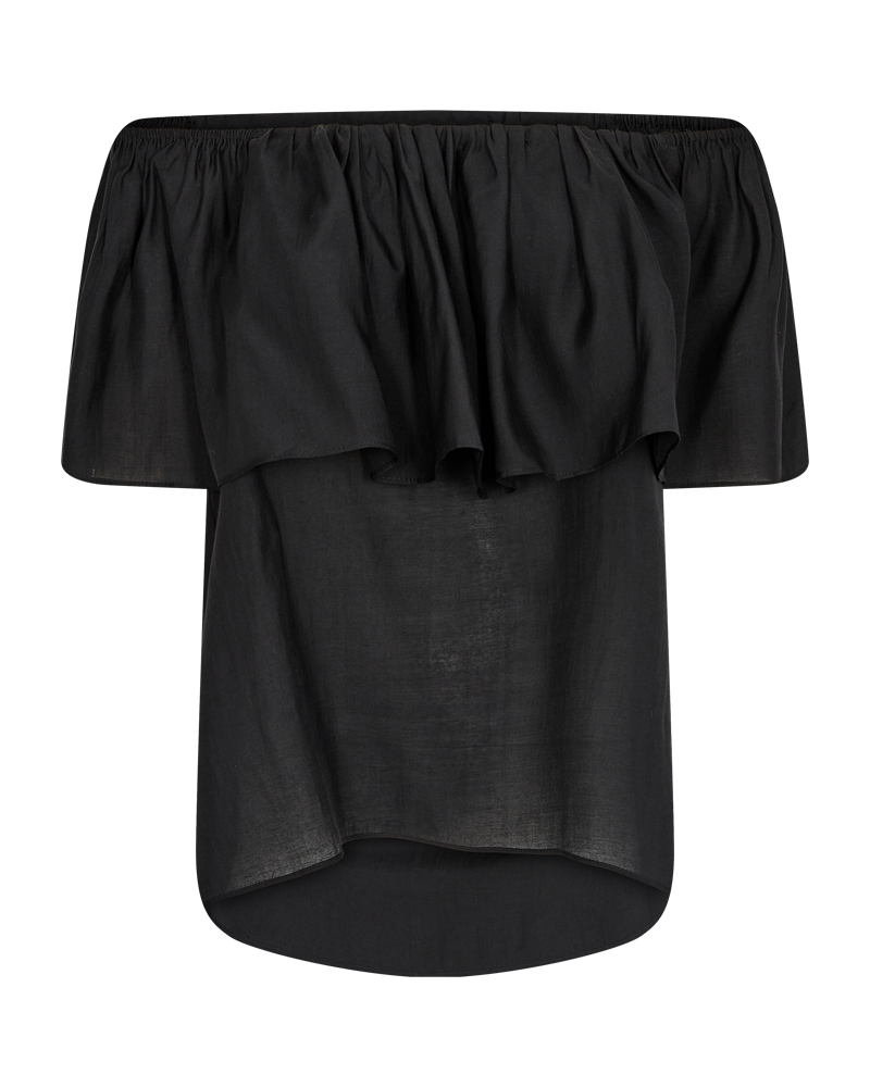 Cmmolly - blouse met ruches in zwart