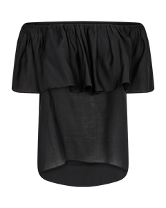 Cmmolly - blouse met ruches in zwart