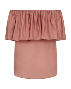 Cmmolly - blouse met ruches in roos
