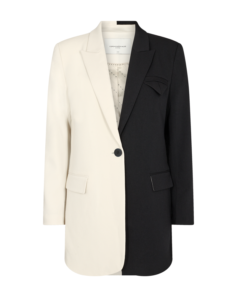 CMTailor - Lange blazer in grijs, gebroken wit