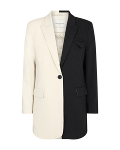 CMTailor - Lange blazer in grijs, gebroken wit