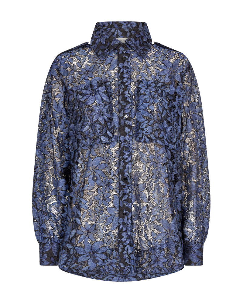 Cmalva - shirt in transparante kwaliteit in blauw