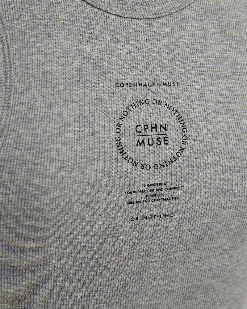CMSIV - Omkeerbaar logo top in grijs