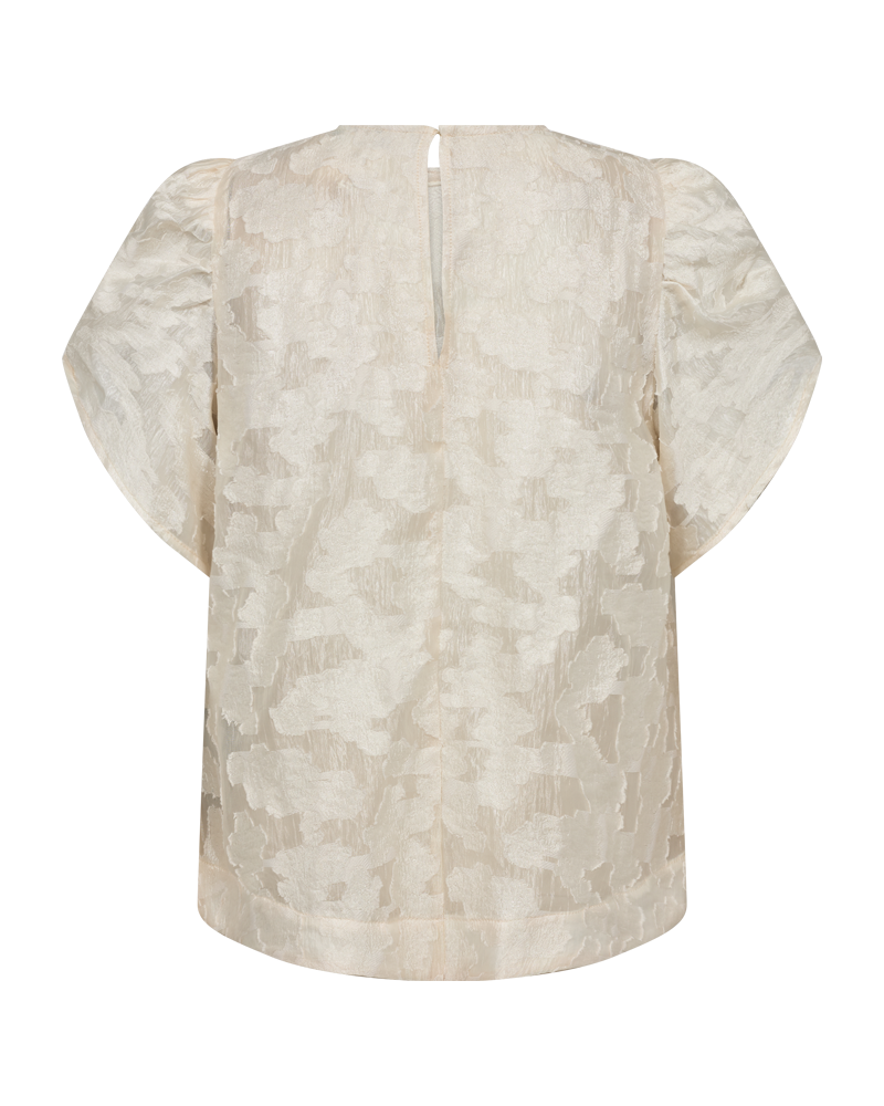 Cmjani - Blouse met bloemenprint in wit, gebroken wit