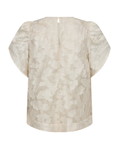 Cmjani - Blouse met bloemenprint in wit, gebroken wit