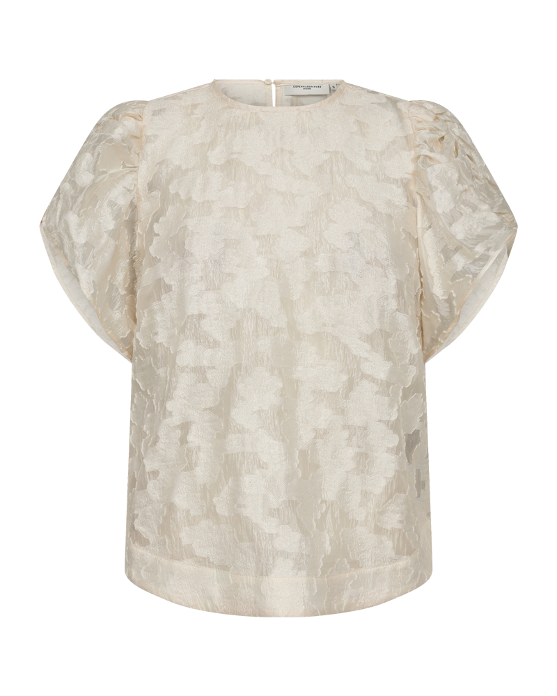 Cmjani - Blouse met bloemenprint in wit, gebroken wit