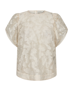 Cmjani - Blouse met bloemenprint in wit, gebroken wit