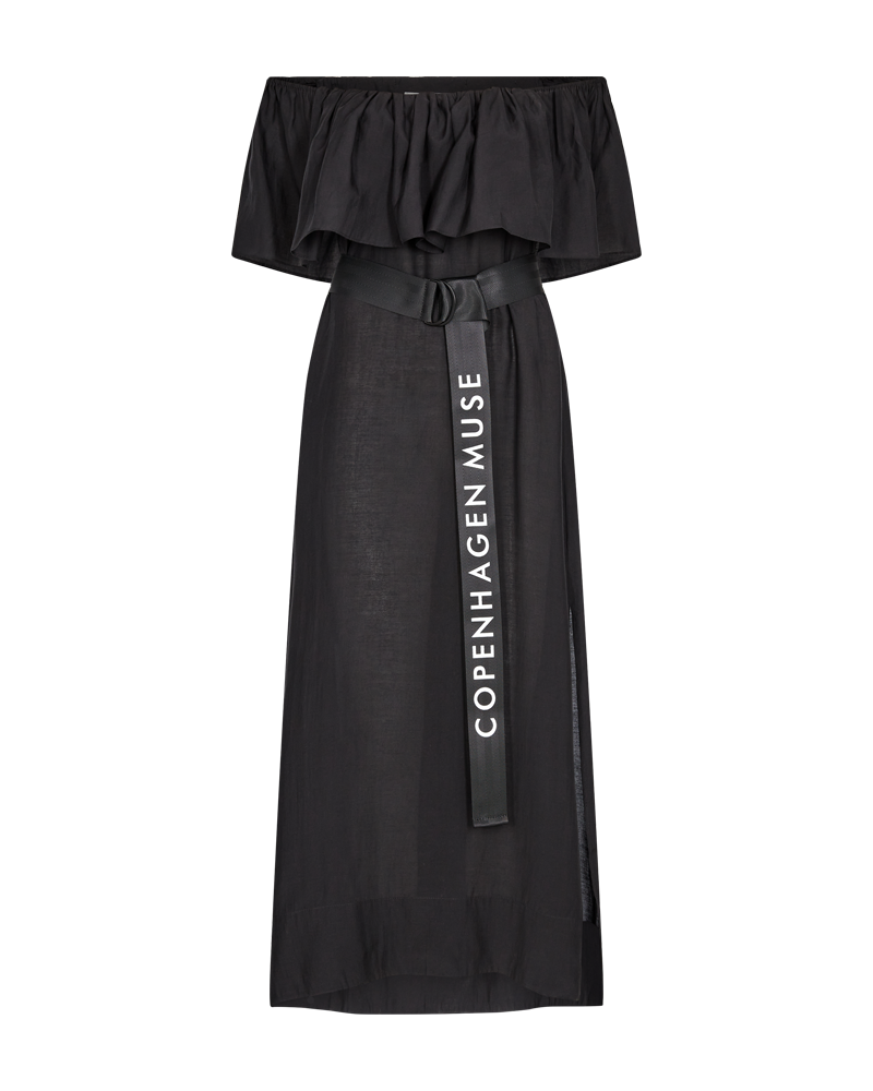 Cmmolly-off-the-shoulder jurk in zwart